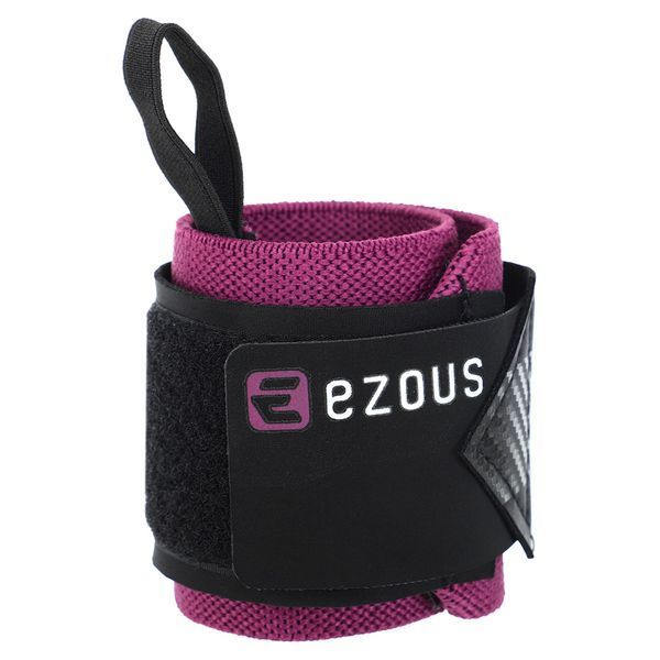 Бинты кистевые для жима STRENGTH WRIST WRAPS EZOUS C-05 2штуки черный-фиолетовый C-05 фото
