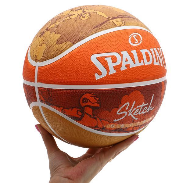 Мяч баскетбольный резиновый SPALDING JUMP SKETCH 84452Y размер 7 оранжевый 84452Y фото