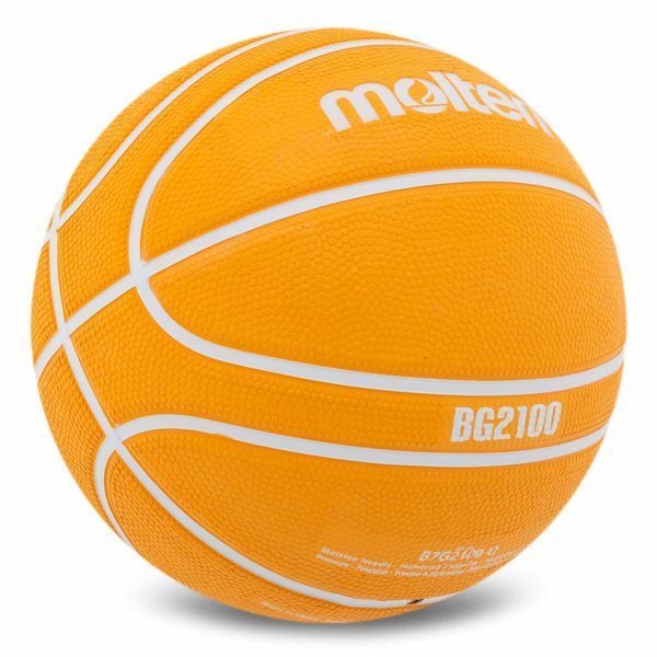 Мяч баскетбольный резиновый MOLTEN B7G2100-O размер 7 оранжевый B7G2100-O фото