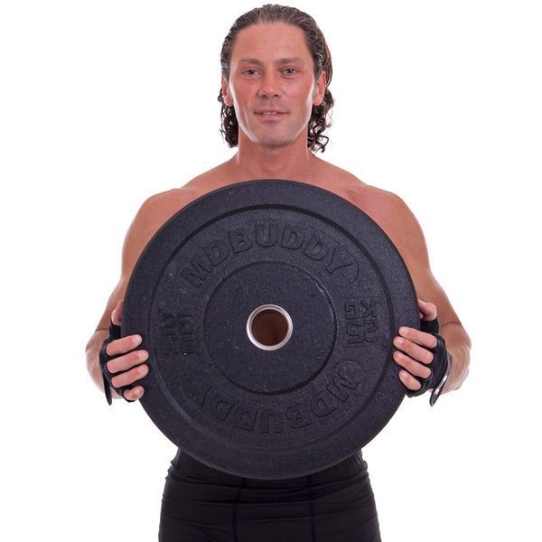 Бамперные диски резиновые Bumper Plates MDbuddy TA-2676-25 51мм 25кг черный TA-2676-25 фото