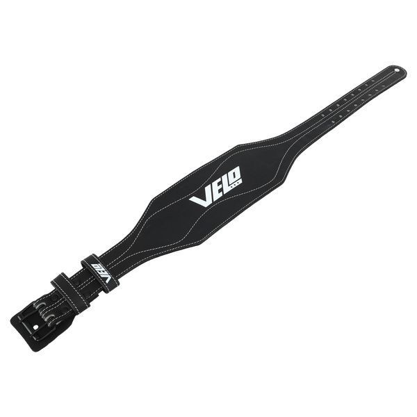 Пояс атлетический кожаный VELO VL-9741 спинка-15см размер-S-XXL черный-белый VL-9741 фото