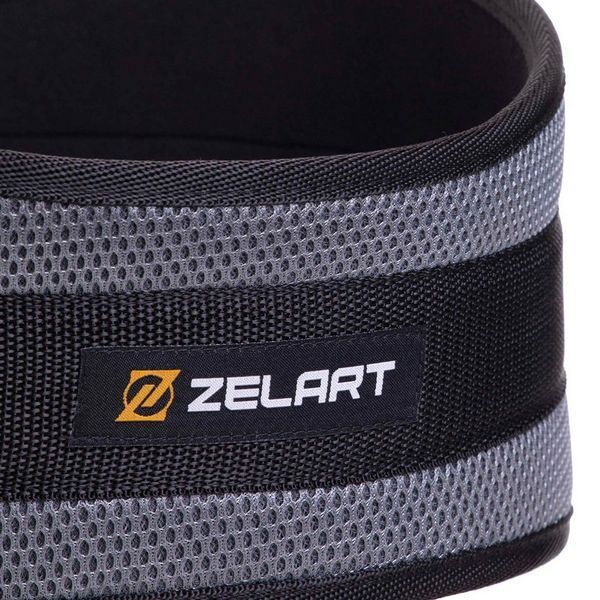 Пояс атлетический текстильный Zelart FI-2634-105 спинка-17см длина-105см серый FI-2634-105 фото