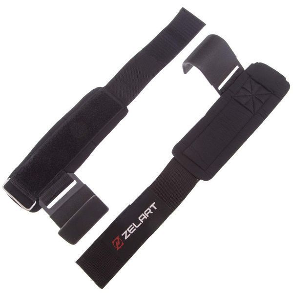 Крюки для подтягивания и тяги на запястья Zelart SB-167059 2шт черный SB-167059 фото