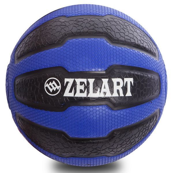 Медбол м'яч медичний Medicine Ball Zelart FI-0898-9 9кг чорний-синій FI-0898-9 фото