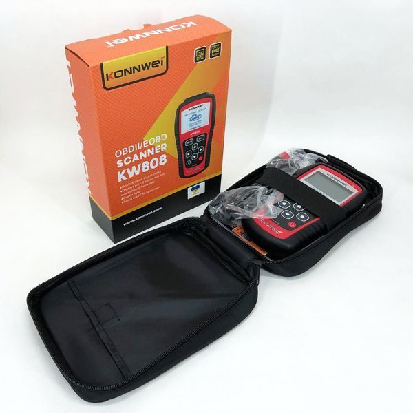 Автомобильный диагностический сканер Konnwei KW808 OBD II/EOBD, Автотестер универсальный Адаптер ws55876 фото