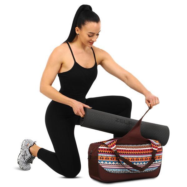 Сумка для йоги KINDFOLK Yoga bag SP-Sport FI-8366-1 оранжевый-голубой FI-8366-1 фото
