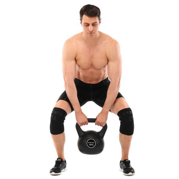 Наколінники для присіду та пауерлфтингу 2штуки KNEE SLEEVE EZOUS A-06 S-XL чорний S A-06 фото