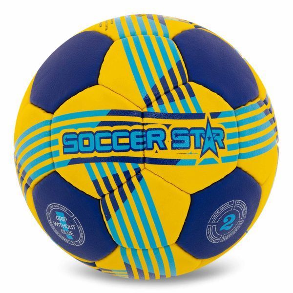 Мяч гандбольный SOCCER STAR HB-5153-2 размер 2 синий-желтый HB-5153-2 фото