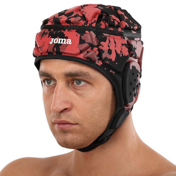 Шлем защитный мягкий для игры в регби Joma PROTECT 400704-106 M-L черный-красный M 400704-106 фото