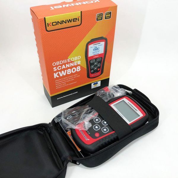 Автомобильный диагностический сканер Konnwei KW808 OBD II/EOBD, Автотестер универсальный Адаптер ws55876 фото