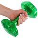 Гантель для фитнеса с TPU покрытием Zelart Jelly Urethane Coated Dumbbells TA-2946-10LB 1шт 4,5кг салатовый TA-2946-10LB фото 6