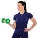 Гантель для фитнеса с TPU покрытием Zelart Jelly Urethane Coated Dumbbells TA-2946-10LB 1шт 4,5кг салатовый TA-2946-10LB фото 7