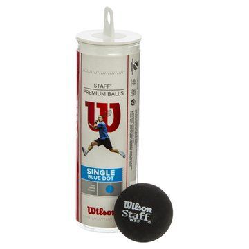 Мяч для сквоша WILSON STAFF SINGLE BL DOT WRT618400 3шт черный WRT618400 фото