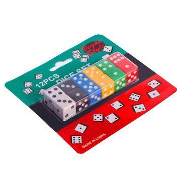 Кости игральные кубики для настольных игр Dice SP-Sport IG-15127 12 шт разноцветный IG-15127 фото