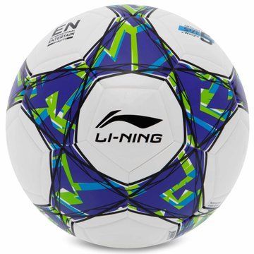 Мяч футбольный LI-NING LFQK695-1 №5 TPU+EVA белый-синий LFQK695-1 фото