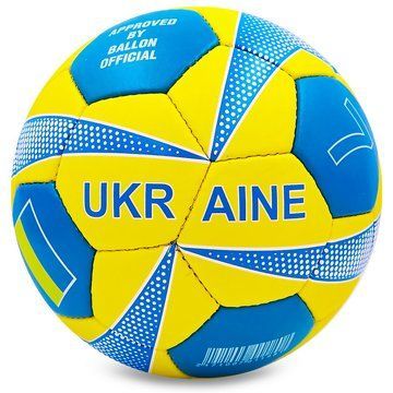 Мяч футбольный BALLONSTAR UKRAINE FB-0047-764 №5 PU желтый-голубой FB-0047-764 фото