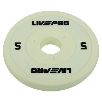 Блины диски полиуретановые с металлической втулкой LiveUp LP8028-5 o50мм 5кг белый LP8028-5 фото