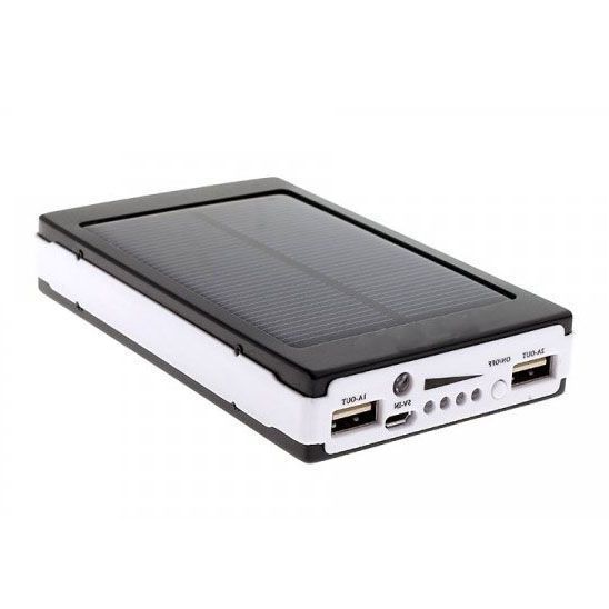 УМБ Power Bank Solar 50000 mAh мобильное зарядное с солнечной панелью и лампой. Цвет: белый ws44689-3-1 фото