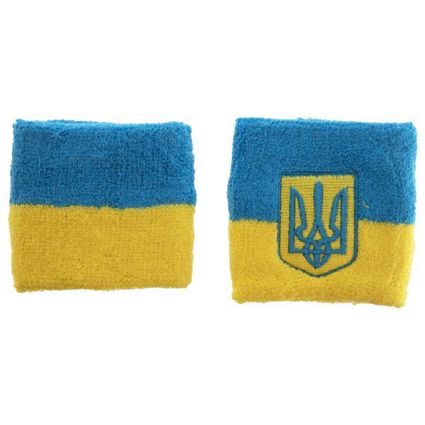 Напульсник спортивный махровый впитывающий влагу SP-Planeta BC-4063 1шт желтый-голубой BC-4063 фото