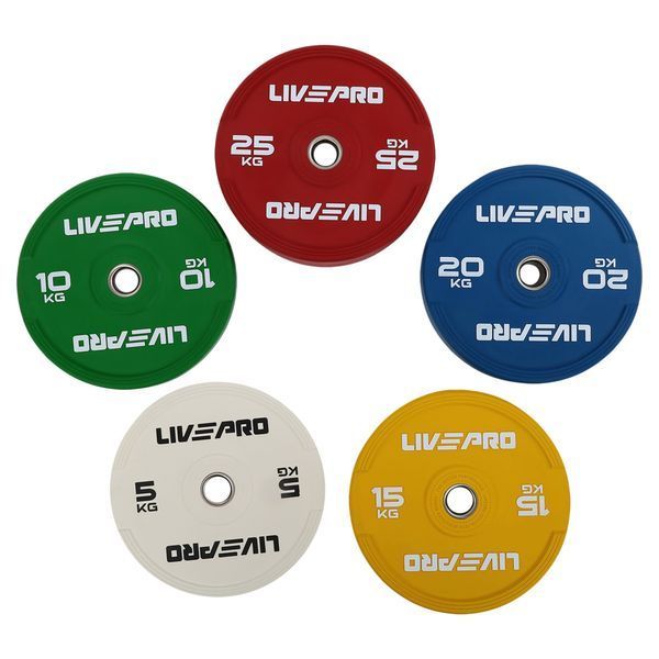 Бамперные диски резиновые Bumper Plates LiveUp LP8332-20 o50.5мм 20кг синий LP8332-20 фото