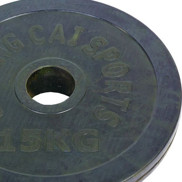 Млинці диски гумові SHUANG CAI SPORTS TA-1448-15B 52мм 15кг чорний TA-1448-15B фото