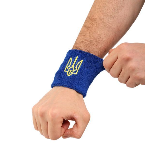 Напульсник спортивный махровый впитывающий влагу Герб Украины BC-9280 1шт цвета в ассортименте BC-9280 фото