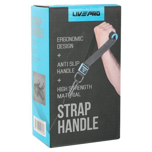 Ручки для эспандеров резинок и тренажеров STRAP HANDLE PRO LiveUp LP8192J 2шт черный LP8192J фото