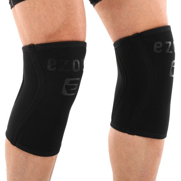Наколенники для приседа и пауэрлфтинга 2штуки KNEE SLEEVE EZOUS A-06 S-XL черный M A-06 фото