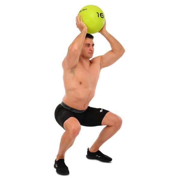 Слэмбол мяч набивной для кроссфита и фитнеса Slam Ball Mdbuddy FI-1774-16 16кг салатовый FI-1774-16 фото