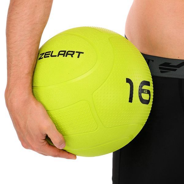 Слэмбол мяч набивной для кроссфита и фитнеса Slam Ball Mdbuddy FI-1774-16 16кг салатовый FI-1774-16 фото