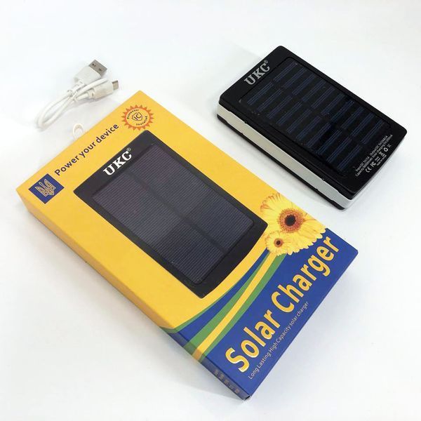 УМБ Power Bank Solar 50000 mAh мобильное зарядное с солнечной панелью и лампой. Цвет: белый ws44689-3-1 фото