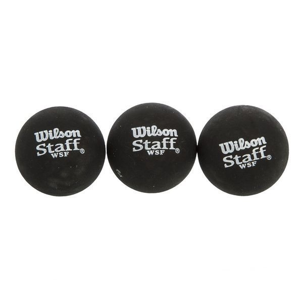 Мяч для сквоша WILSON STAFF SINGLE BL DOT WRT618400 3шт черный WRT618400 фото