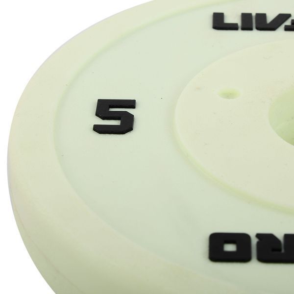 Блины диски полиуретановые с металлической втулкой LiveUp LP8028-5 o50мм 5кг белый LP8028-5 фото
