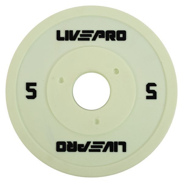Блины диски полиуретановые с металлической втулкой LiveUp LP8028-5 o50мм 5кг белый LP8028-5 фото