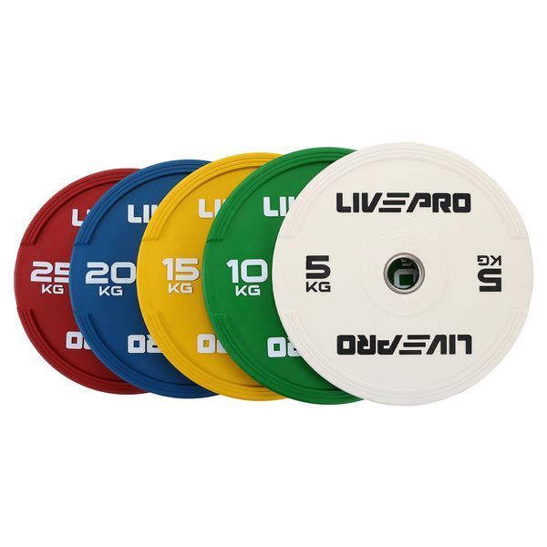 Бамперные диски резиновые Bumper Plates LiveUp LP8332-20 o50.5мм 20кг синий LP8332-20 фото