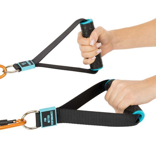 Ручки для эспандеров резинок и тренажеров STRAP HANDLE PRO LiveUp LP8192J 2шт черный LP8192J фото