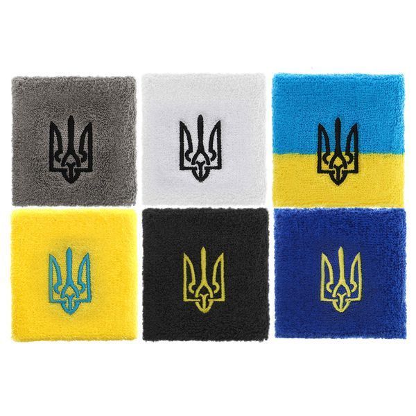 Напульсник спортивный махровый впитывающий влагу Герб Украины BC-9280 1шт цвета в ассортименте BC-9280 фото