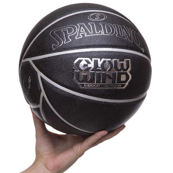 Мяч баскетбольный SPALDING GLOW WIND 76998Y размер 7 черный 76998Y фото