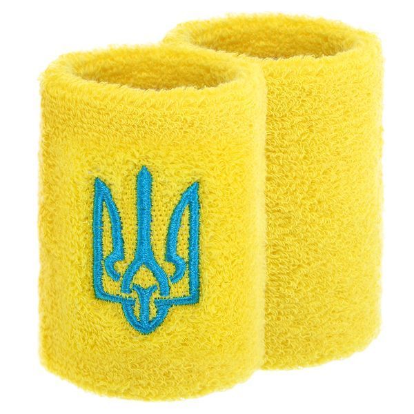 Напульсник спортивный махровый впитывающий влагу Герб Украины BC-9280 1шт цвета в ассортименте BC-9280 фото