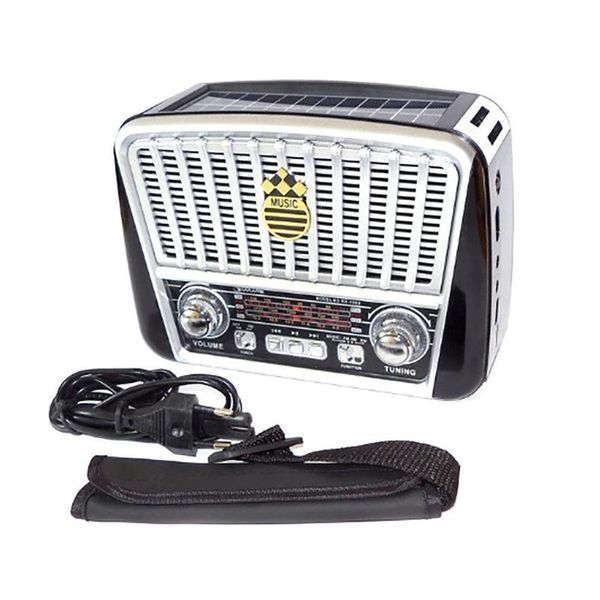 Радіоприймач Golon RX-455S USB / акумулятор сонячна панель FM радіо з mp3 програвачем. Колір: Сірий ws33147-1-1 фото