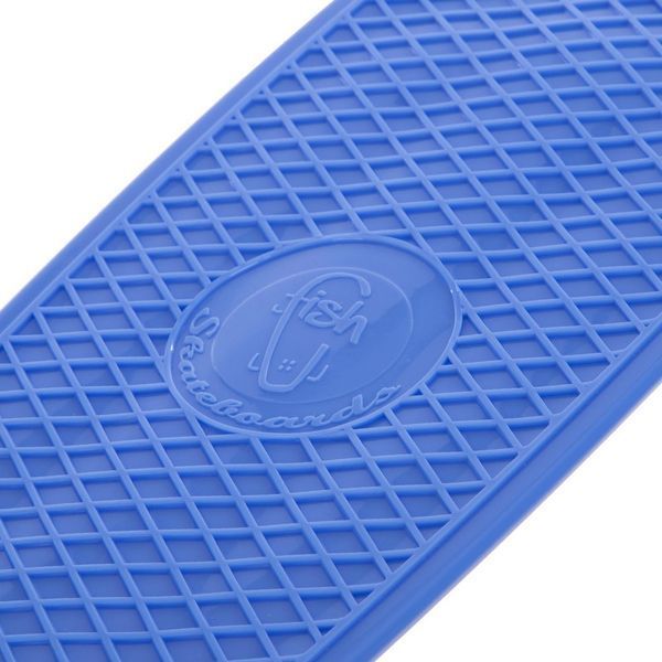 Пенни борд Penny Board круизер пластиковый со светящимися колесами 22' FISH SK-405-10 синий-желтый SK-405-10 фото