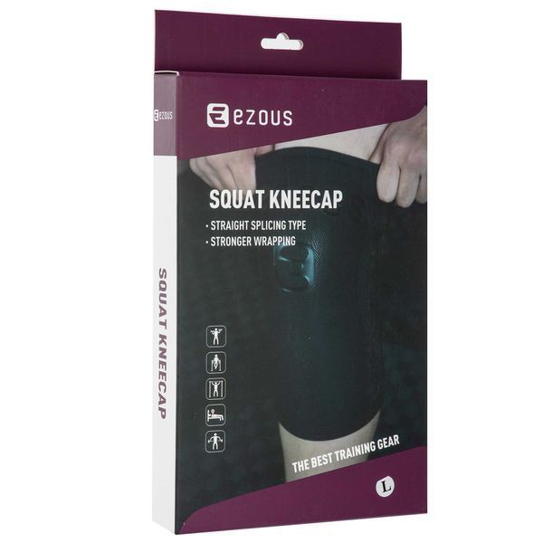 Наколенники для приседа и пауэрлфтинга 2штуки KNEE SLEEVE EZOUS A-06 S-XL черный M A-06 фото