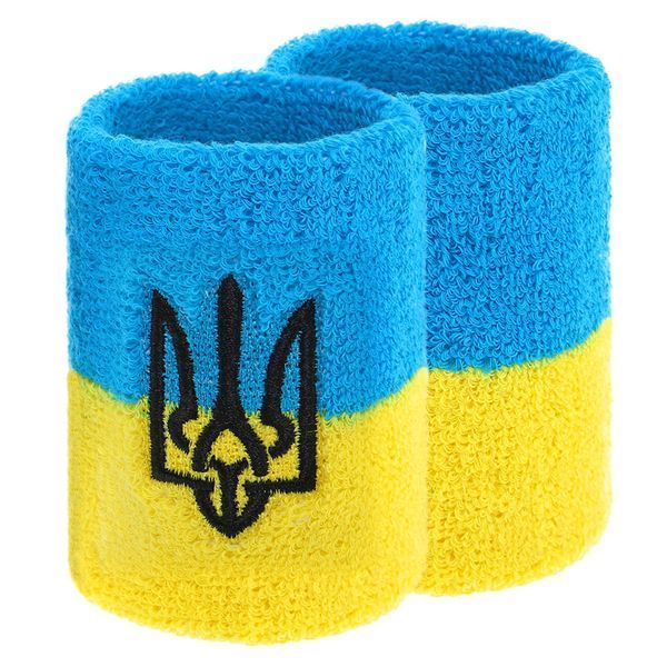 Напульсник спортивный махровый впитывающий влагу Герб Украины BC-9280 1шт цвета в ассортименте BC-9280 фото