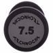 Гантель цільна професійна з поліуретановим покриттям TECHNOGYM LN-1254-7_5 1шт 7,5кг чорний-сірий LN-1254-7_5 фото 3