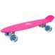 Пенни борд Penny Board круизер пластиковый со светящимися колесами 22' SP-Sport SK-5672-4 розовый-голубой SK-5672-4 фото 2