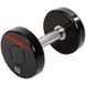 Гантель цільна професійна з поліуретановим покриттям LIFE FITNESS SC-80081-10 1шт 10кг чорний-червоний SC-80081-10 фото 1