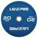 Бамперные диски резиновые Bumper Plates LiveUp LP8332-20 o50.5мм 20кг синий LP8332-20 фото 2