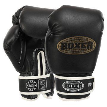 Перчатки боксерские на липучке искусственная кожа BOXER Элит 2022 10-16 унций цвета в ассортименте 14 унции 2022 фото