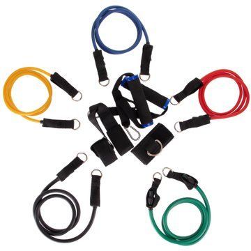 Эспандер многофункциональный для фитнеса 5 жгутов Resistance Band Zelart ET-510 в чехле разноцветный ET-510 фото