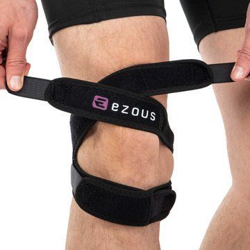Накладка под колено пателлярный бандаж PATELLA KNEE STRAP EZOUS A-09 1шт черный A-09 фото